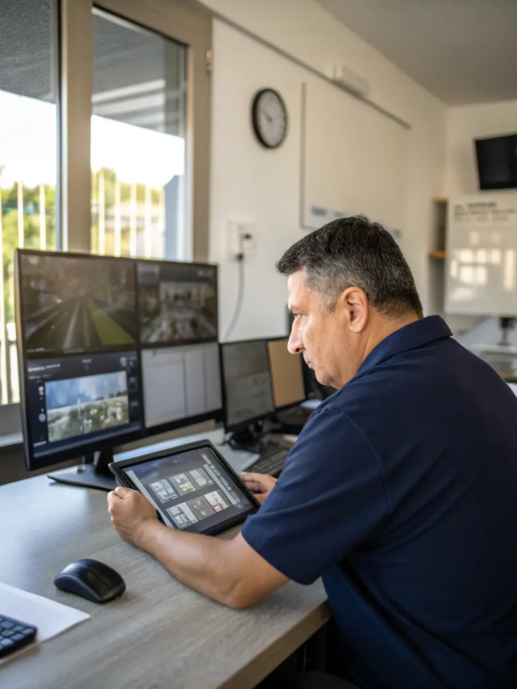 A private investigator using digital forensics tools to recover data and investigate cybercrimes, ensuring data integrity and security.